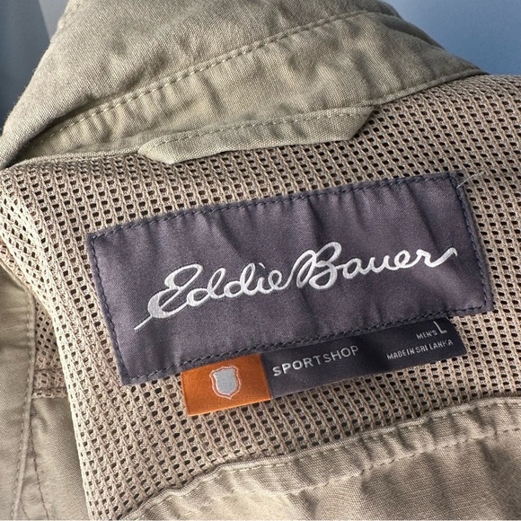 Eddie Bauer cotton vented hunting shirt large - Picture 9 of 11